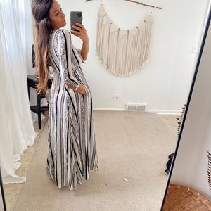 Free People Black and White Maxi